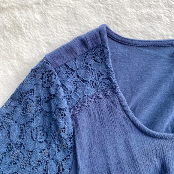 NWT Francesca’s Collection Navy Lace Shift Dress in Size Large - Picture 6 of 13